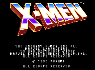 X-Men (4 Players ver UBB) Title Screen